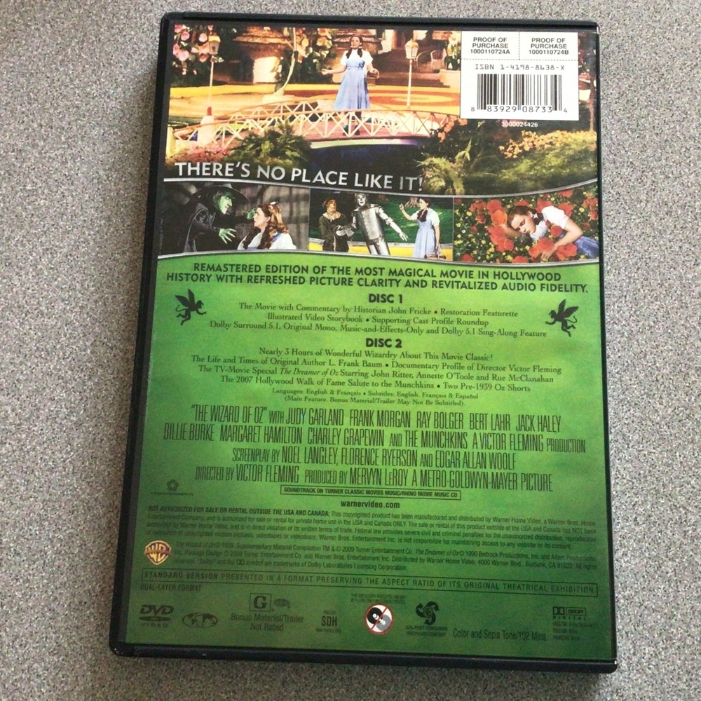 The Wizard of Oz 2 disc 70th Anniversary Edition - Picture 2 of 3